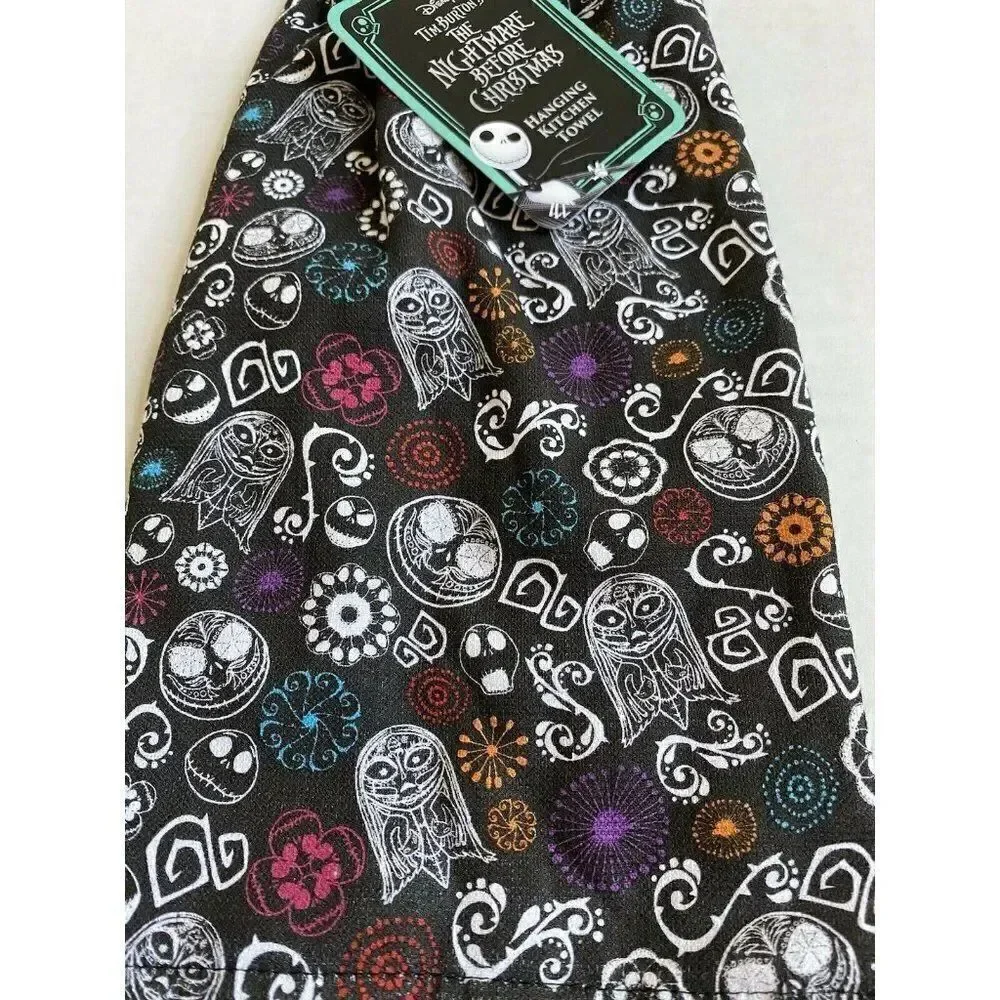 Jack Skellington Nightmare Before Christmas Day O The Dead Kitchen Hanging Towel